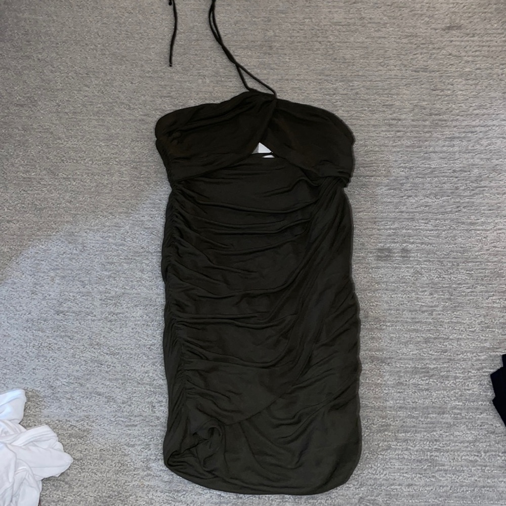 Green brand new cute tight cut out dress